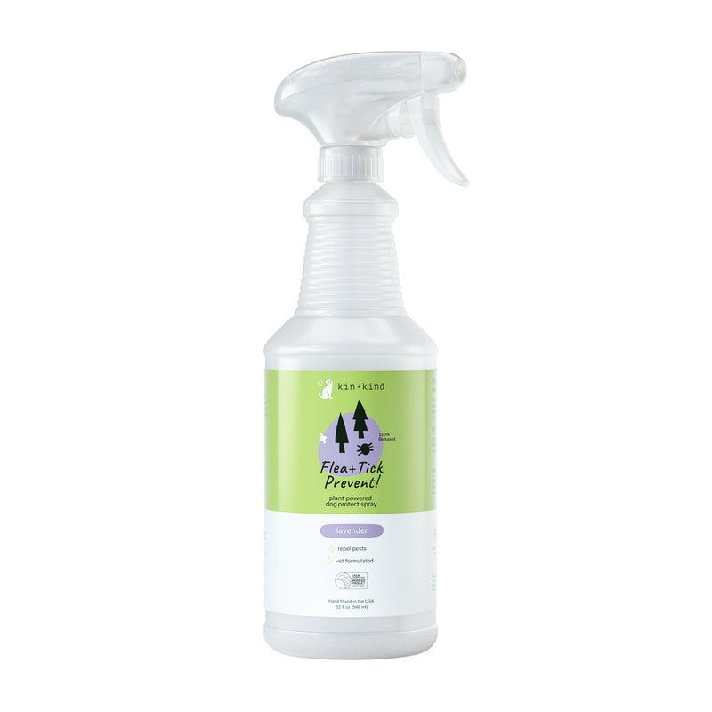 kin+kind Flea & Tick Prevent! Plant Powered Dog Protect Lavender Spray