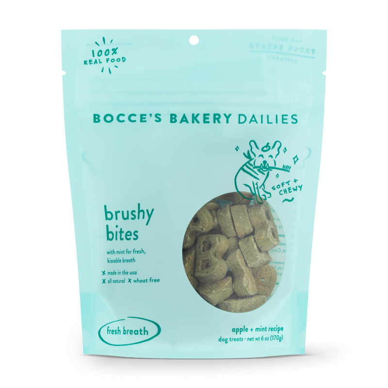 Bocce's Bakery Brushy Bites Soft & Chewy Dog Treats