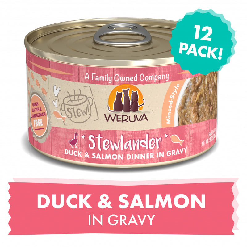 Weruva Classic Cat Stews! Stewlander with Duck & Salmon in Gravy Canned Cat Food