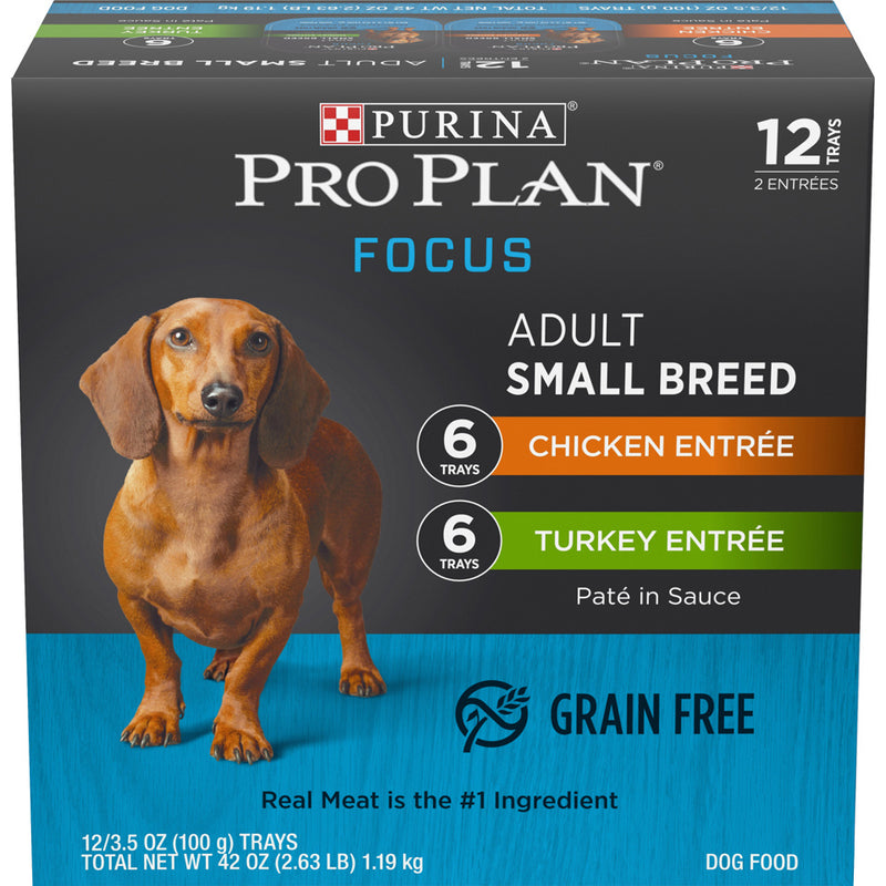 Purina Pro Plan Focus Small Breed Entree Adult Wet Dog Food Variety Pack
