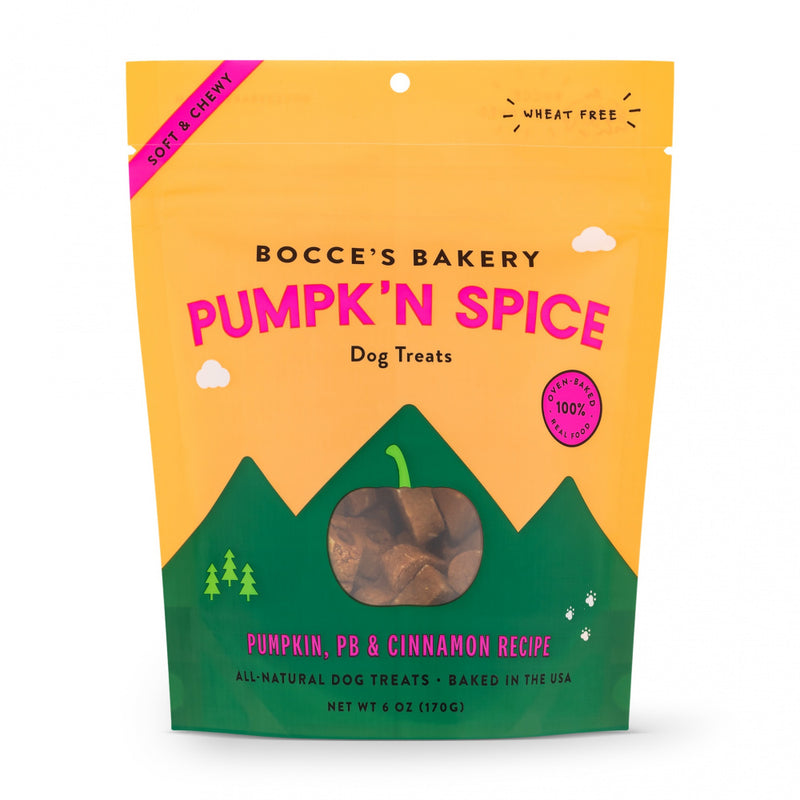 Bocce's Bakery Pumpk'n Spice Soft & Chewy  Dog Treats