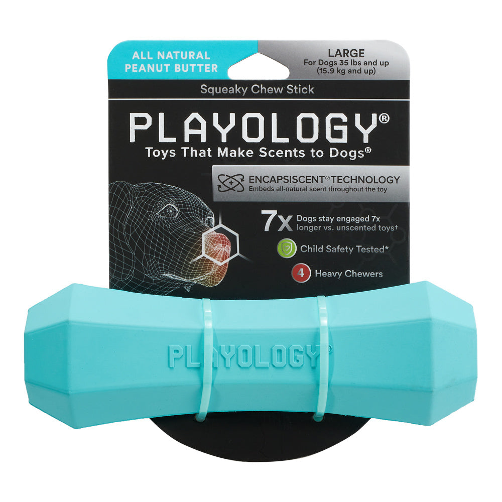 Playology Squeaky Chew Stick Peanut Butter Scented Dog Toy – Petsense