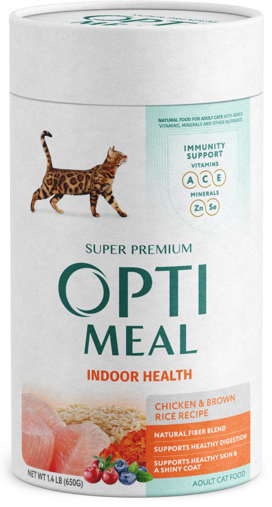 Optimeal Indoor Health Chicken & Brown Rice Recipe Adult Cat Dry Food