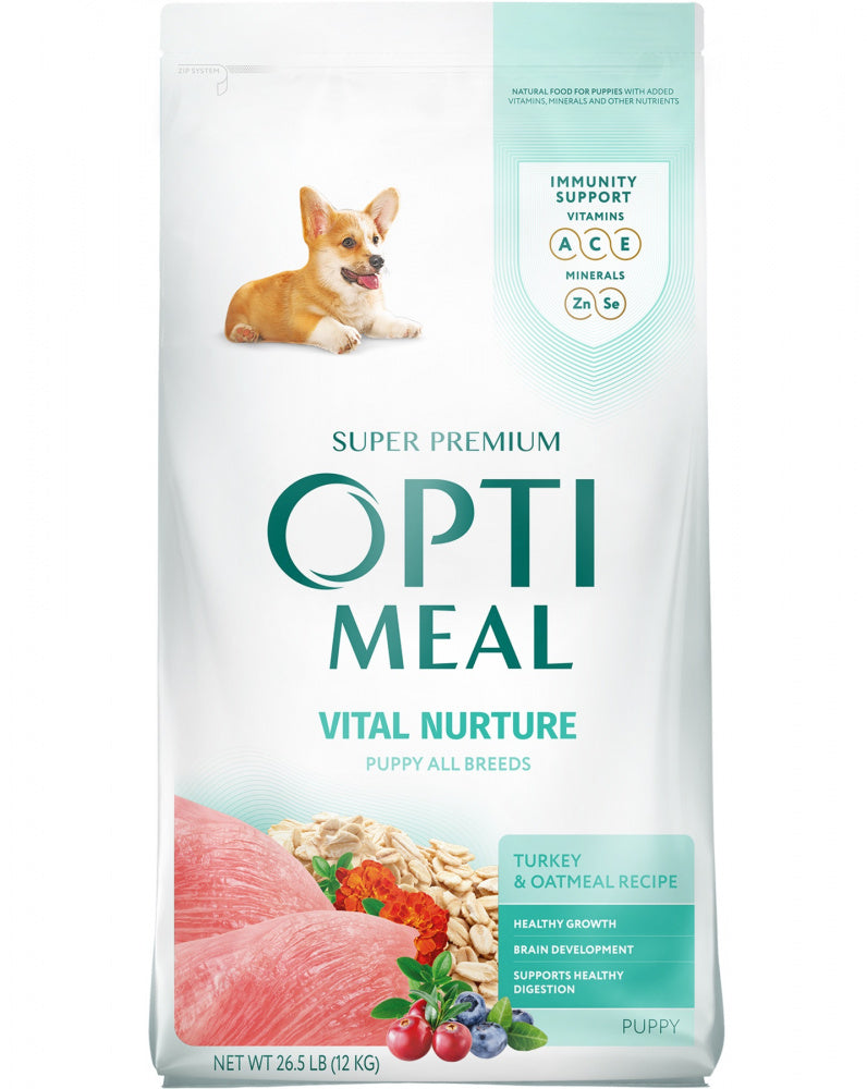Optimeal Puppy All Breed Vital Nurture Turkey & Oatmeal Recipe Dry Dog Food