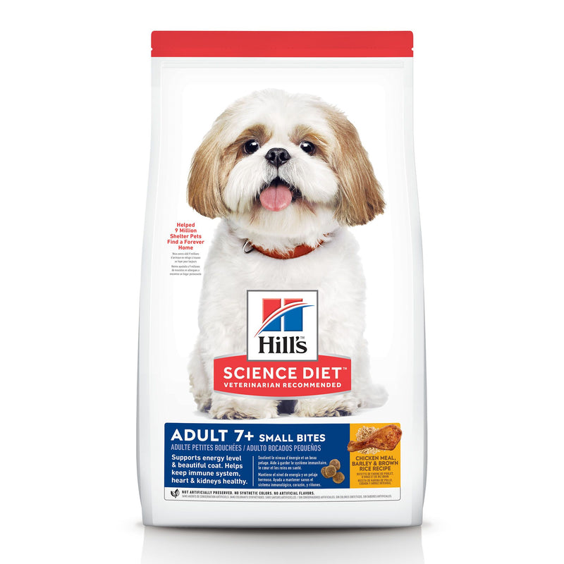 Hill's Science Diet Senior 7+ Small Bites Dry Dog Food, Chicken Meal, Barley & Brown Rice Recipe