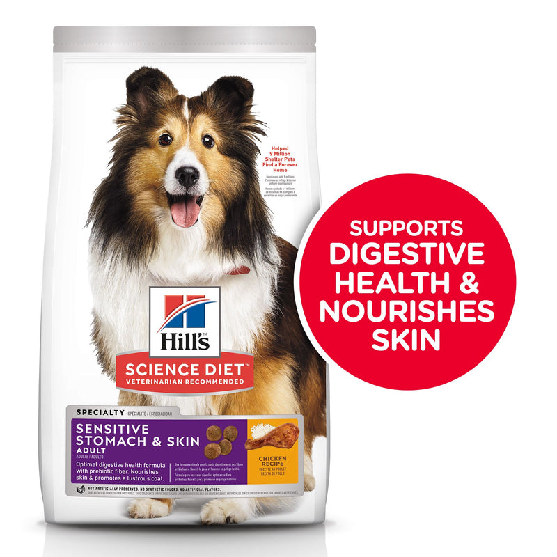 Hill's Science Diet Adult Sensitive Stomach & Skin Dry Dog Food, Chicken Recipe