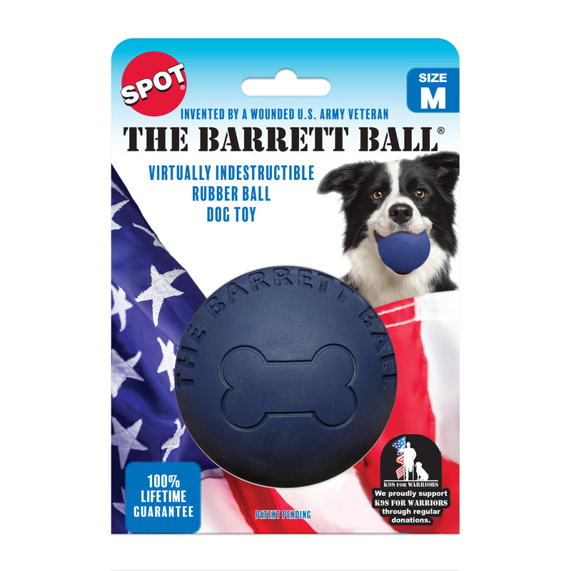 The Barrett Ball Virtually Indestructible Rubber Ball Dog Toy 4in