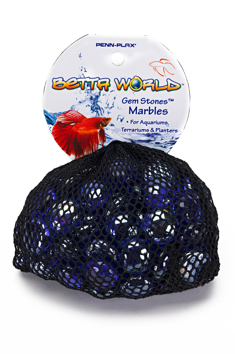 Penn Plax Gem Stones Blue Aquarium Marbles