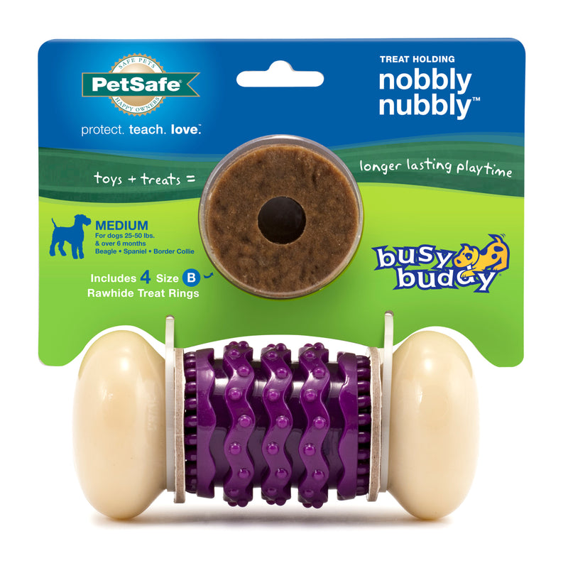 PetSafe Busy Buddy Nobbly Nubbly Treat Holding Dog Toy - medium