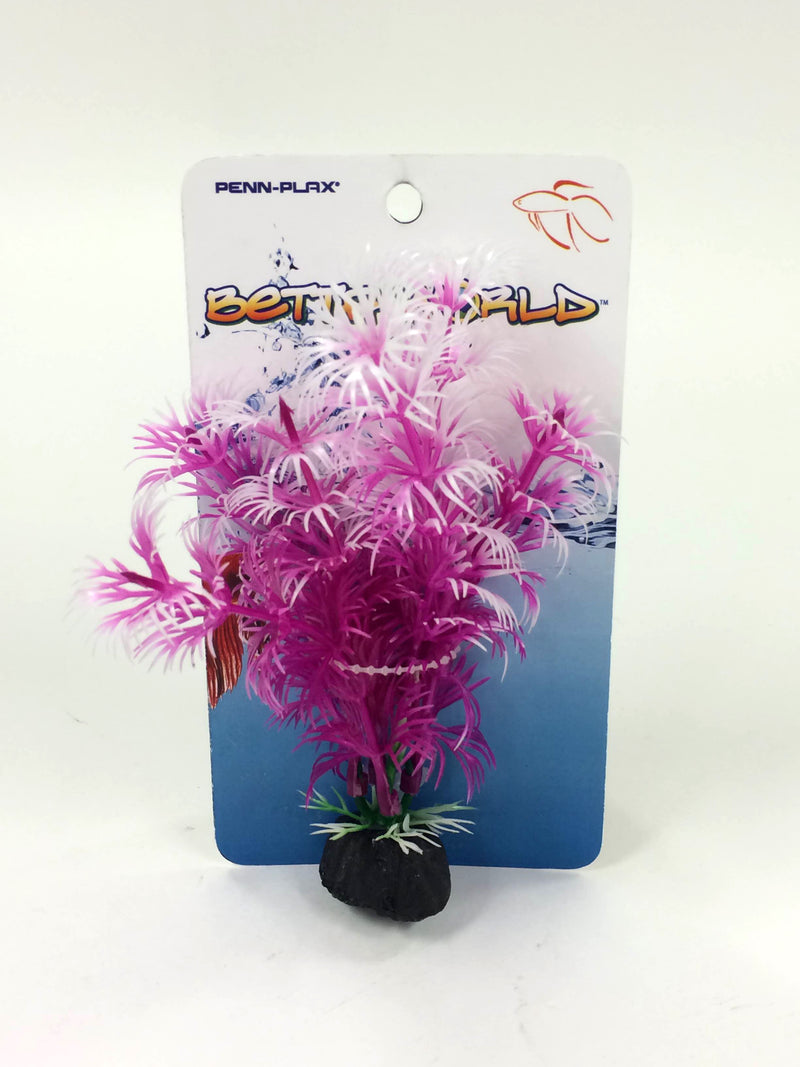 plastic plants for betta fish Penn-Plax BWP2 4 in. Rumble Fish World Aquarium Betta Plant White & Pink
