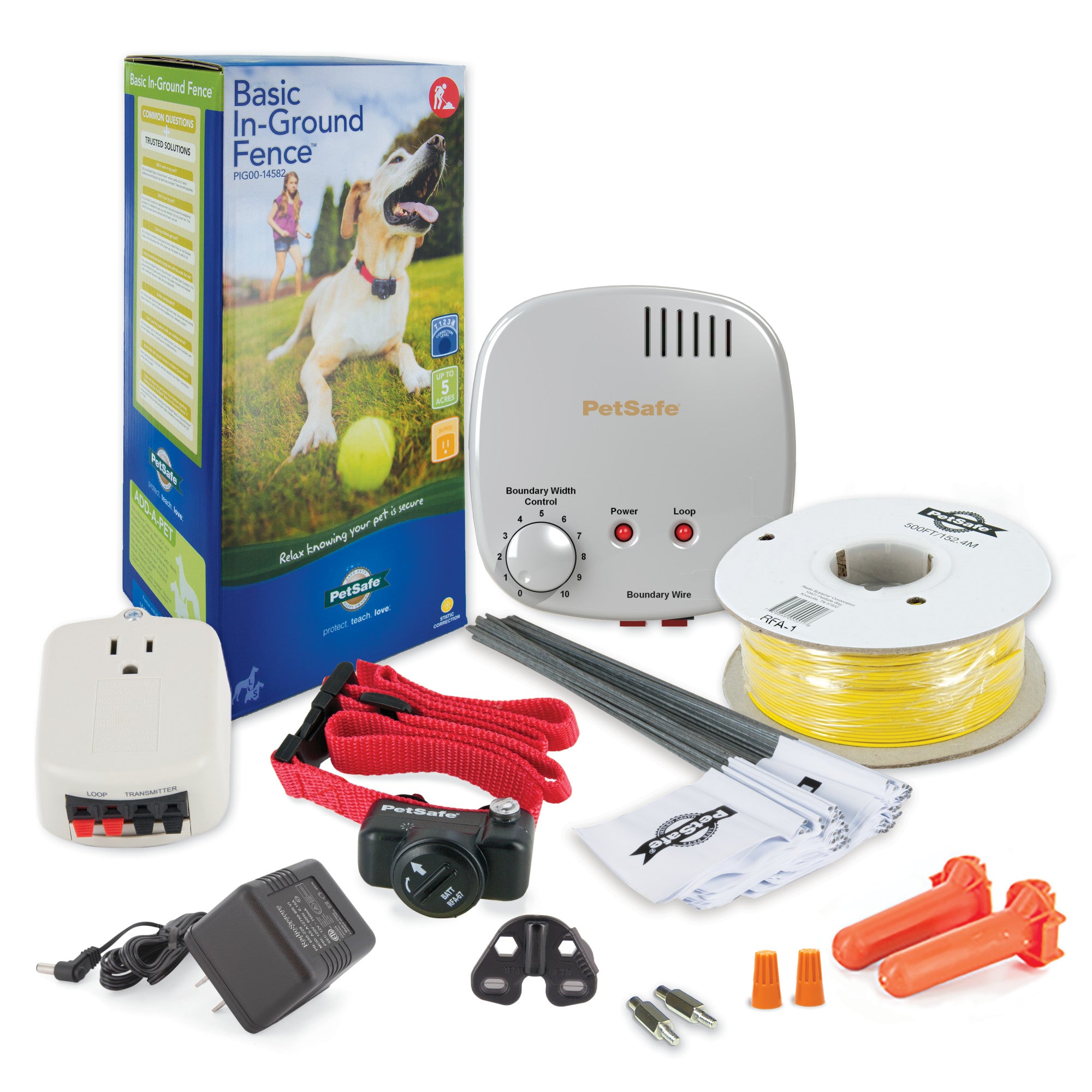 PetSafe Basic In-Ground Fence – Covers 1/3-Acre Yard with Included