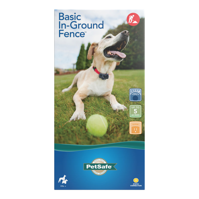 PetSafe Basic In-Ground Fence – Covers 1/3-Acre Yard with Included Wire – Expandable up to 5 Acres – For Pets 8 lbs and Up – From the Parent Company of INVISIBLE FENCE Brand