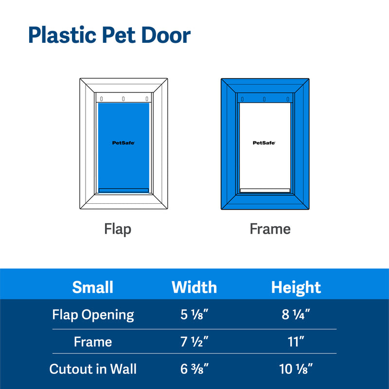 PetSafe Freedom Aluminum Pet Door for Dogs and Cats, Small, White, Tinted Vinyl Flap