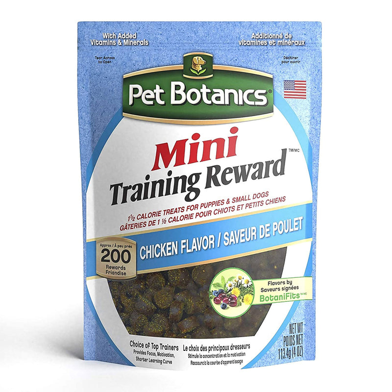 Pet Botanics Mini Training Reward Dog Treats, Chicken 4 oz.