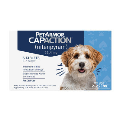 PetArmor CapAction Flea Treatment Tablets for Dogs 2-25LB, 6CT