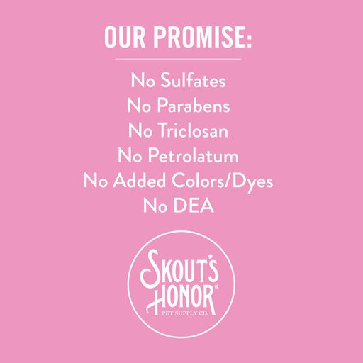Our promise:  No sulfates, no parabens, no triclosan, no petrolatum, no added colors/dyes, No DEA