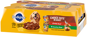 PEDIGREE CHOICE CUTS IN GRAVY Adult Canned Soft Wet Dog Food Variety Pack, with Beef and Country Stew