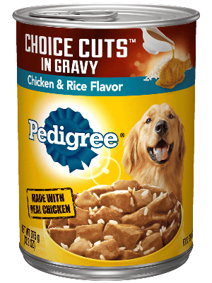 PEDIGREE CHOICE CUTS IN GRAVY Adult Canned Soft Wet Dog Food, Chicken & Rice Flavor