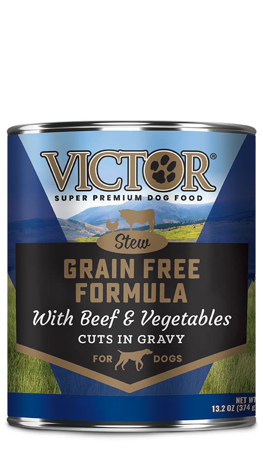 VICTOR Grain Free Formula with Beef and Vegetables Stew Cuts in Gravy for Dogs