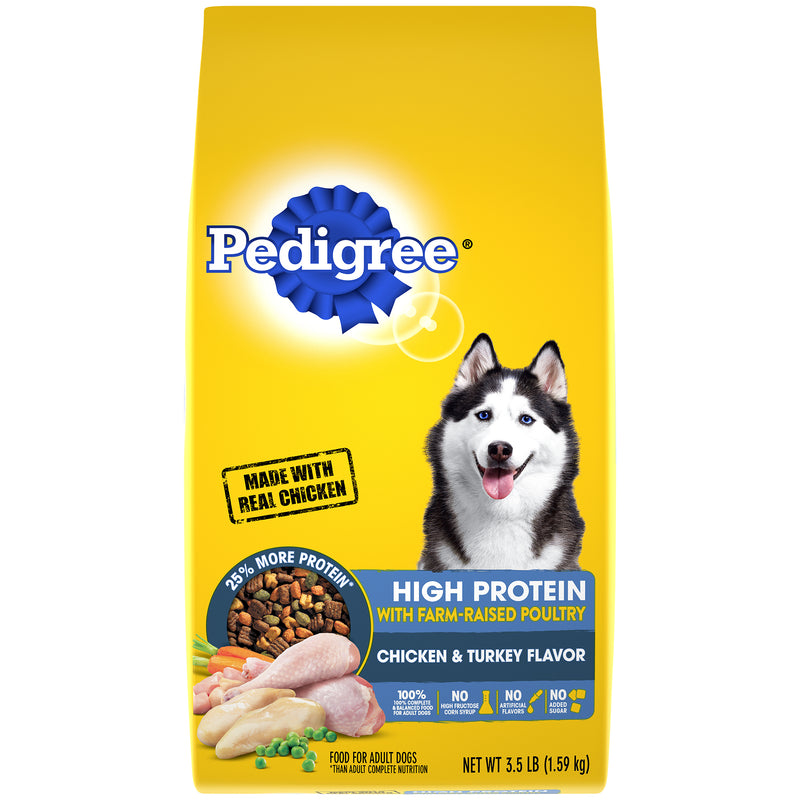 PEDIGREE High Protein Adult Dry Dog Food Chicken and Turkey Flavor Dog Kibble