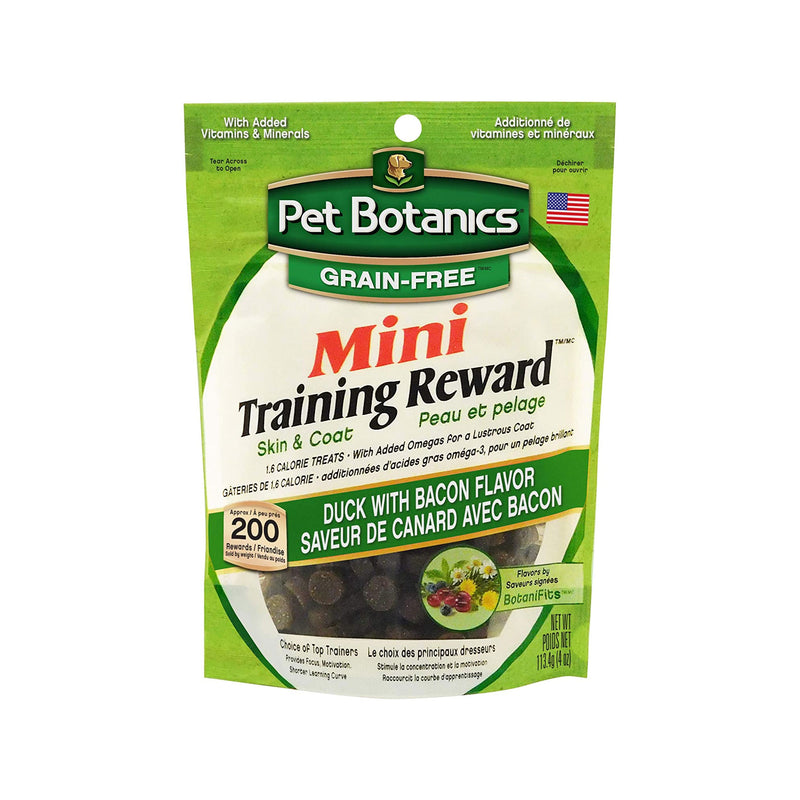 Pet Botanics GF Training Rewards Mini Dog Treats - Duck & Bacon - 4 oz.