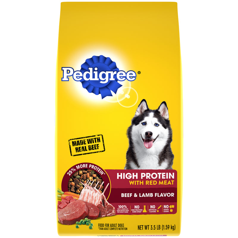 PEDIGREE High Protein Adult Dry Dog Food Beef and Lamb Flavor Dog Kibble