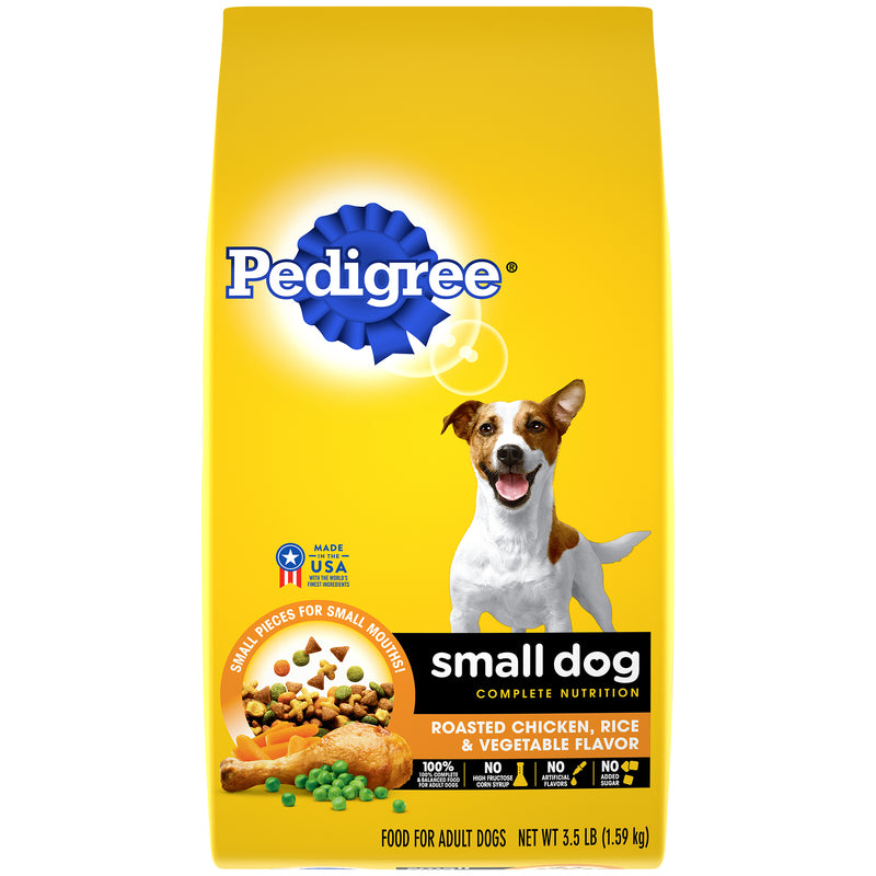 PEDIGREE Small Dog Complete Nutrition Small Breed Adult Dry Dog Food Roasted Chicken, Rice & Vegetable Flavor Dog Kibble
